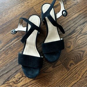 M. Gemi Black Suede Heels